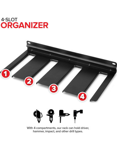 Organizador de Herramientas Innovaciones Modernas 4 Compartimentos