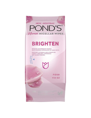 Toallitas Micelares Pond's Rosa Iluminadora 25 Unidades