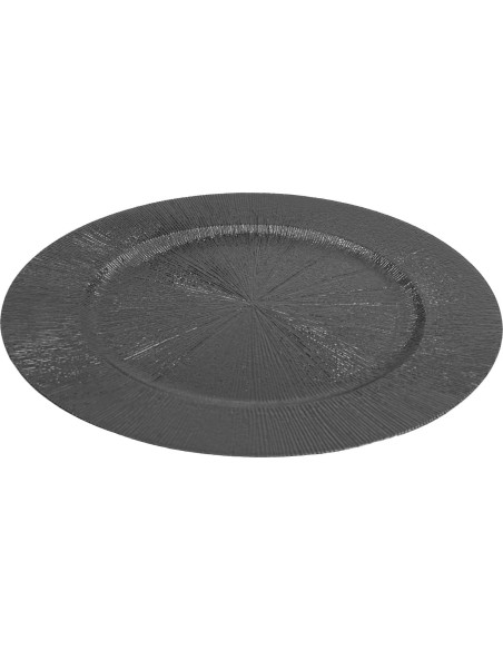 Juego de Platos Cargadores LUNUMAOS 50 Piezas Redondos Negros