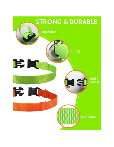Collar Ajustable PaiPaitek para Perros - Nylon Duradero 1.9 cm