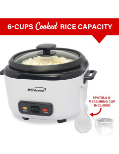 Cocedor de Arroz Brentwood 6 Tazas Blanco - 7 Funciones 2