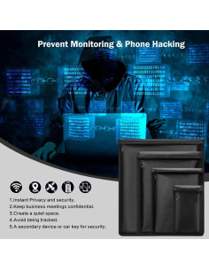 Paquete de 4 Bolsas Faraday KIPHCA, Protección RFID Resistente 2