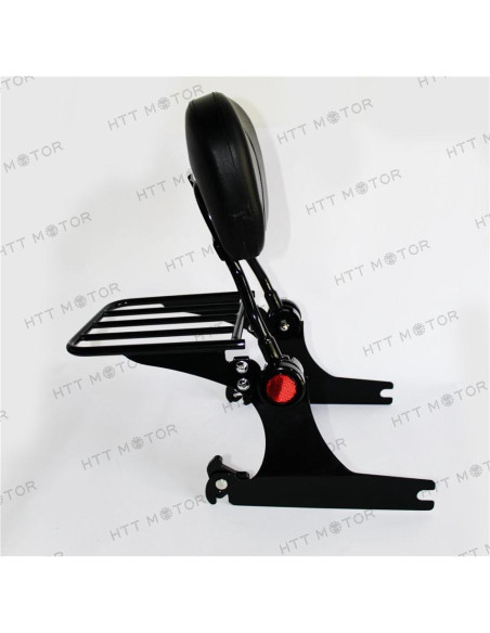 Respaldo Sissy Bar Ajustable HTTMT + Soporte Equipaje Negro