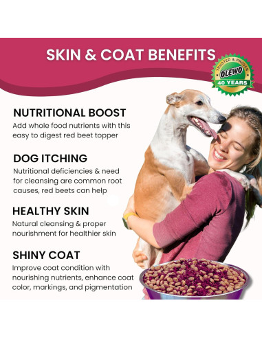 Olewo Remolachas Rojas para Perros 0.45 kg - Suplemento Nutricional