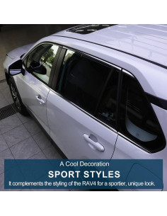 Cubierta de Moldura de Ventana Toyota RAV4 2019-2025 Acero Inoxidable 2