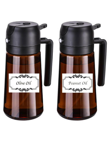 Rociador de Aceite RFetomax 470ml Vidrio Marrón 2 en 1