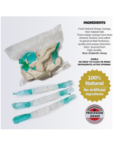 Tripas Naturales de Oveja Pre-Tubadas El Fabricante 20-22mm