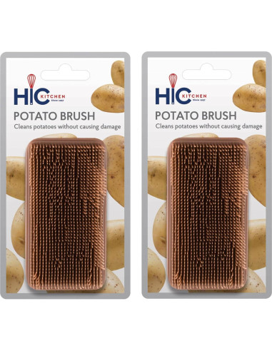 Cepillo de Limpieza de Patatas HIC Kitchen, Juego de 2