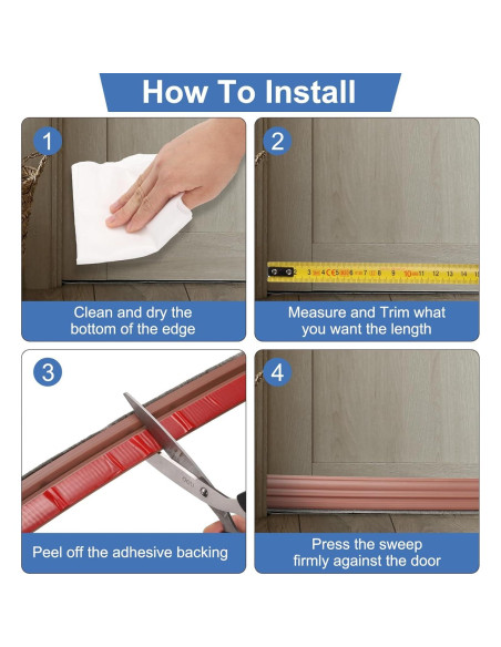 Tapón de Corrientes de Aire uxcell 1m Negro Autoadhesivo