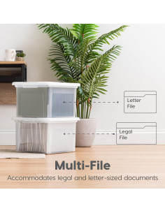 Caja de Archivos IRIS USA 4 Paquete 33.12L Negra Carta/Legal 2