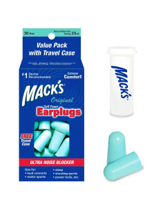 Tapones para oídos Mack de espuma suave - 30 pares, 33dB NRR
