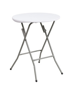 Mesa Plegable Redonda Flash Furniture 2' Blanca para Eventos