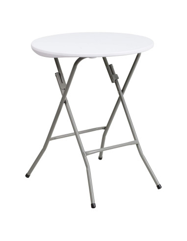 Mesa Plegable Redonda Flash Furniture 2' Blanca para Eventos