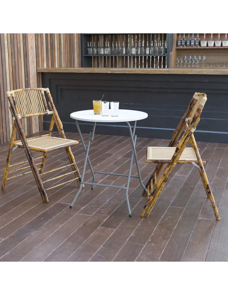 Mesa Plegable Redonda Flash Furniture 2' Blanca para Eventos