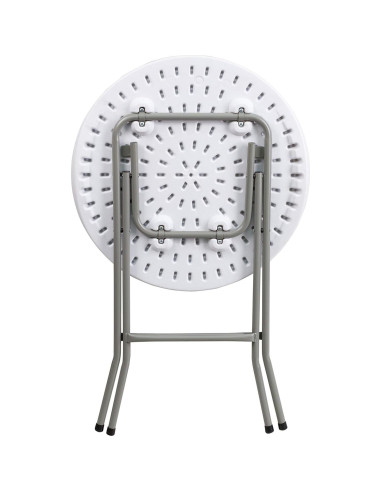 Mesa Plegable Redonda Flash Furniture 2' Blanca para Eventos