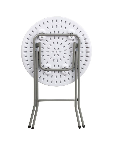 Mesa Plegable Redonda Flash Furniture 2' Blanca para Eventos
