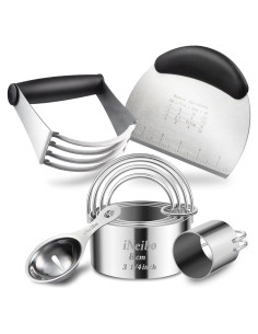 Conjunto de Herramientas de Hornear iNeibo - Cortadores de Galletas y Mezclador