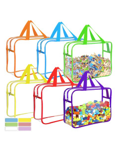 6 Bolsas de Almacenamiento de Juguetes OPELETNNT Grandes PVC