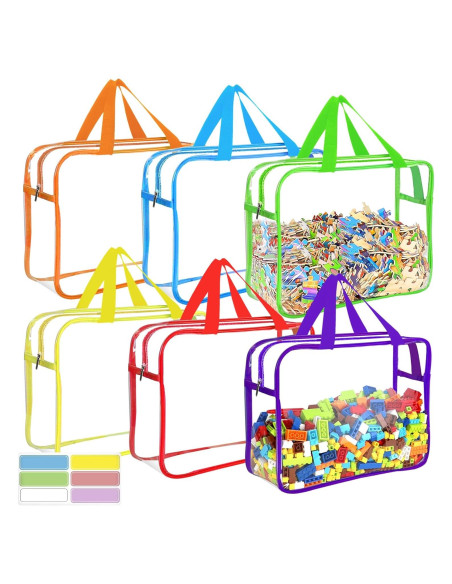 6 Bolsas de Almacenamiento de Juguetes OPELETNNT Grandes PVC