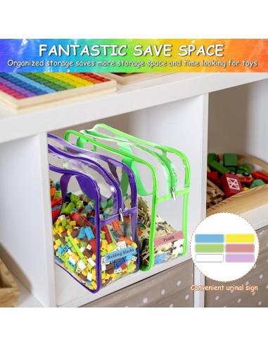 6 Bolsas de Almacenamiento de Juguetes OPELETNNT Grandes PVC