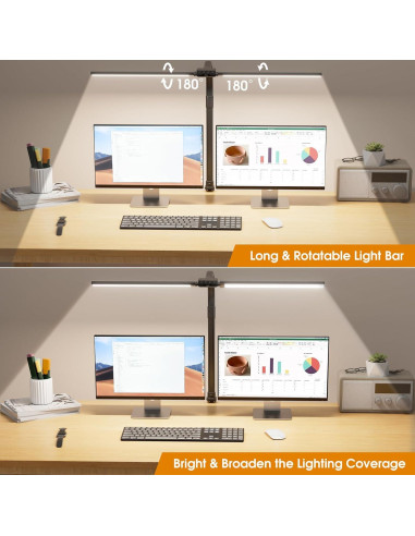 Lámpara de Escritorio LED SIBRILLE YS-TL23065 Negra Dimmable