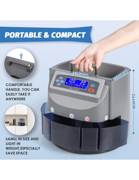 Máquina Contadora de Monedas Frifreego ZCQ-13, 250 monedas/min Máquina Contadora de Monedas Frifreego ZCQ-13, 250 monedas/min