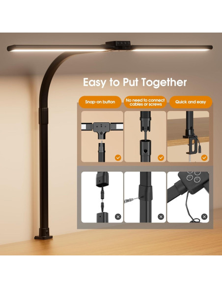 Lámpara de Escritorio LED SIBRILLE YS-TL23065 Negra Dimmable