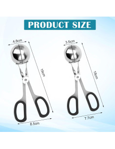 Hacedor de Albóndigas AHIER 2 Piezas Acero Inoxidable Antideslizante 2