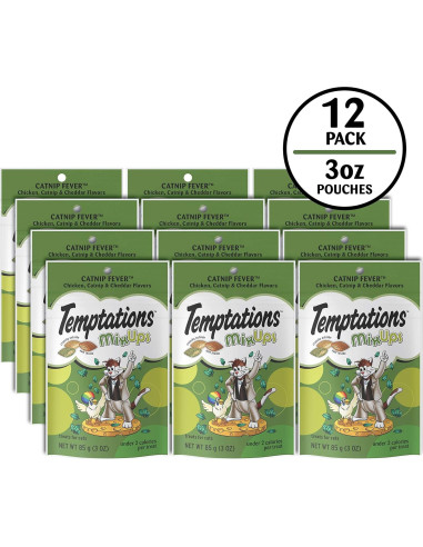 Golosinas para Gatos Temptations MixUps 12 x 85g Sabor Hierba Gatera