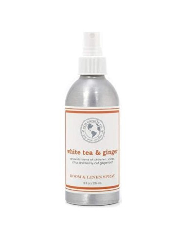 Spray Aromático Eco Candle Co. Té Blanco y Jengibre 226.8 ml