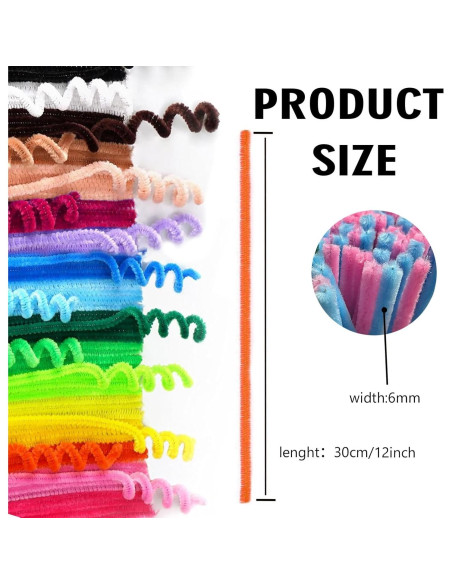 Limpiapipas Multicolores VZF 100 Piezas 30 cm para Manualidades