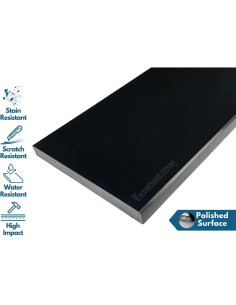 Umbral de Ducha de Mármol Ingenierizado Negro 152.4x7.62 cm 2