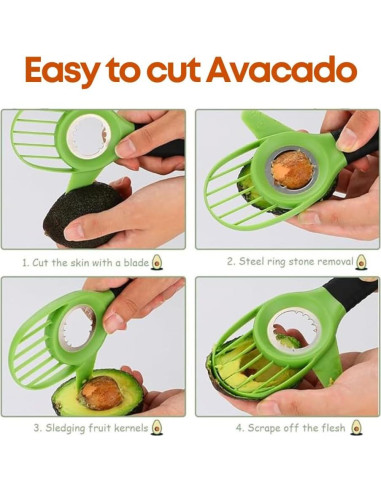 Juego de Cortadores de Frutas 3PCS Genérico - Acero Inoxidable