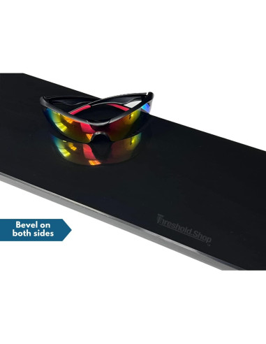 Umbral de Ducha de Mármol Ingenierizado Negro 152.4x7.62 cm