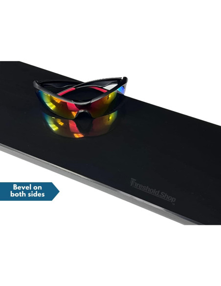 Umbral de Ducha de Mármol Ingenierizado Negro 152.4x7.62 cm