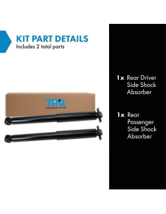 Amortiguadores Traseros TRQ SBA27978 para Chevrolet y GMC 2