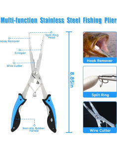 Kit de Herramientas de Pesca JOYOUSLIFE 5 Piezas Acero Inoxidable 2