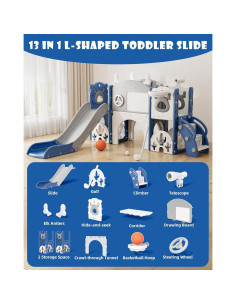 Parque Infantil 13 en 1 XJD para Niños Pequeños Azul Gley 2