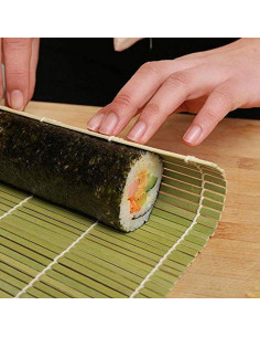 Juego de 6 Esteras de Sushi de Bambú JapanBargain 24.1 cm 2