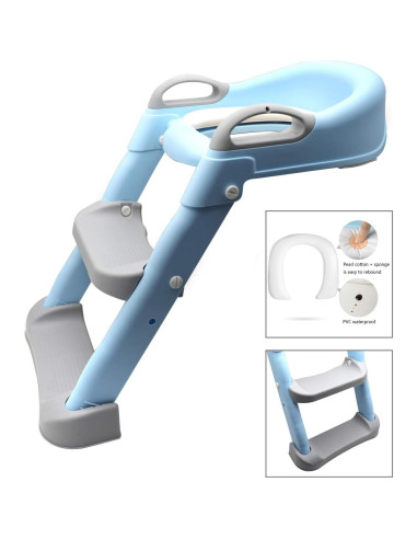 Escalera de Entrenamiento para Baño HTTMT Azul Ajustable