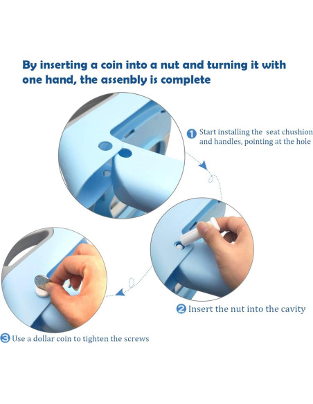 Escalera de Entrenamiento para Baño HTTMT Azul Ajustable