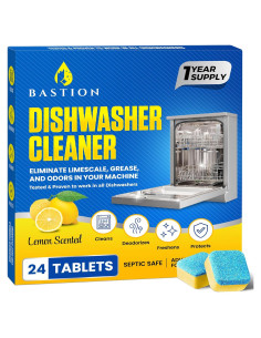 Tabletas Limpiadoras de Lavavajillas Bastion - 24 Unidades