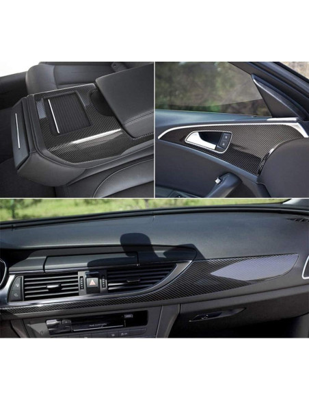 Vinilo Envoltura Fibra de Carbono RockRose 1.5m x 30cm Negro