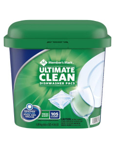 Pacs de Lavavajillas Member's Mark Ultimate Clean 105 Unidades