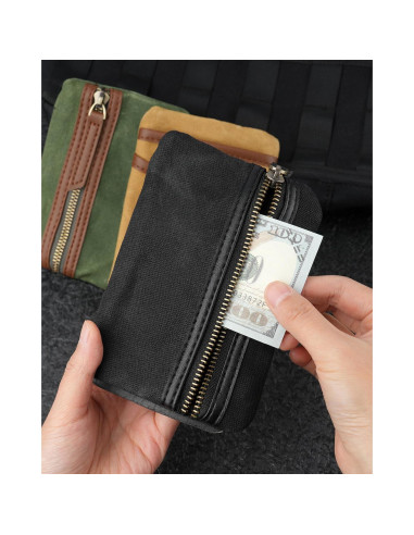 Estuche EDC Sayram SP9 de Lona Impermeable Negro 4 Compartimentos