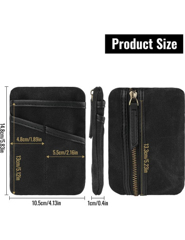 Estuche EDC Sayram SP9 de Lona Impermeable Negro 4 Compartimentos