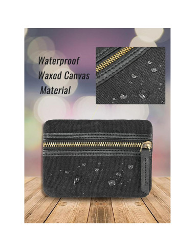 Estuche EDC Sayram SP9 de Lona Impermeable Negro 4 Compartimentos