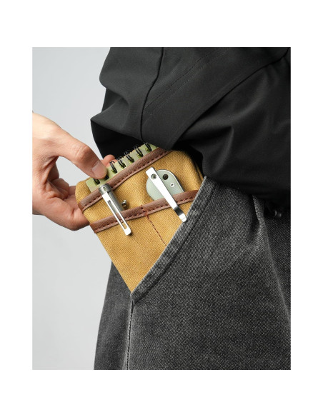 Estuche EDC Sayram SP9 de Lona Impermeable Negro 4 Compartimentos