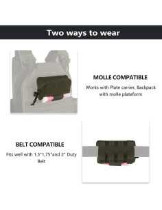 Bolsa Administrativa Táctica Molle PETAC GEAR RG 17.78x10.16 cm 2