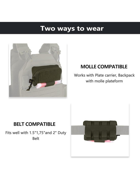 Bolsa Administrativa Táctica Molle PETAC GEAR RG 17.78x10.16 cm